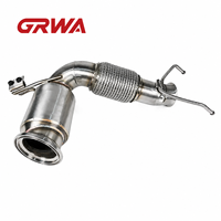GRWA Downpipe Catalyzed Personnalisé B48 pour BMW MINI Cooper S JCW F-Series 2.0T 3 Pouces SS304 Tuyaux d'Échappement Performance