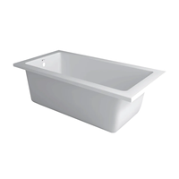 Baignoire encastrée en acrylique Gurgle, design intégré, finition polie, vente en gros directe d'usine