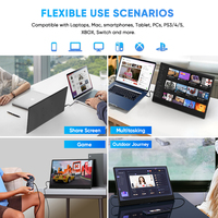 Moniteur portable LumiCreate 12,2 pouces 2K HD IPS avec support VESA, double haut-parleurs intégrés, écran professionnel noir, USB Type-C