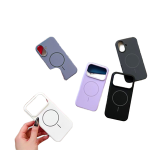 Ốp điện thoại silicone chống rơi 17Air Flannel dành cho Apple 17promax, thiết kế sang trọng xuyên biên giới, mỏng, có vòng từ tính, màu trơn - Product Image 2