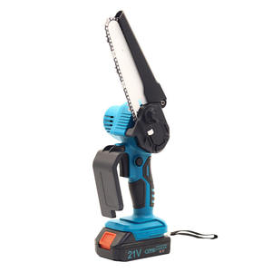 Scie à chaîne électrique Powerplus, guide-chaîne de 6 pouces, batterie au lithium 21V rechargeable, scie de jardinage avec affichage numérique - Product Image 4