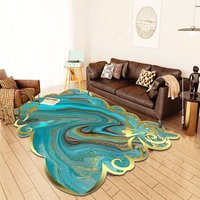 Prix bon marché vente en gros de tapis modernes de salon style turc tapis doré découpe laser motif nuage tapis de coureur de café