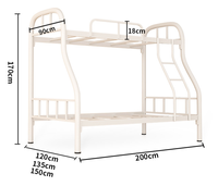 Lit superposé en acier durable en gros pour appartement et hôtel, design traditionnel, directement du fabricant
