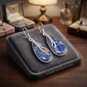 Pendientes Largos de Plata de Ley 925 con Forma de Ancla y Piedras Preciosas, los Más Vendidos, para Mujer, Regalo de Boda, Estilo Étnico, ODM OEM - Product Image 3