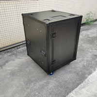 Kkmark 19 ''8u 10u 12u 14u 16u Rack de stockage roulant Amplificateur Amplificateur Road Shock Mount Road Ready Flight Cases avec portes à charnière latérale