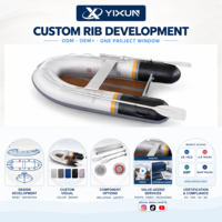 Bateau semi-rigide en aluminium personnalisé avec banc et rames pour acheteurs en marque blanche, support ODM pour l'image de marque, l'emballage, les images et les vidéos du produit