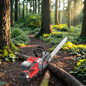 Scie à chaîne électrique portable de 12 pouces Batterie au lithium rechargeable Scie d'élagage à main unique pour scie à bois de coupe d'<span class=keywords><strong>arbre</strong></span> domestique - Product Image 1