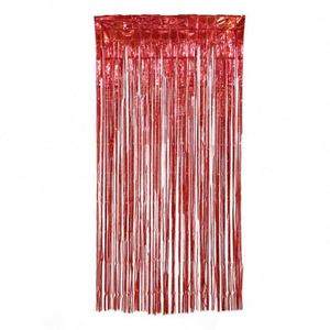 ฉากหลังงานแต่งงาน PVC & ฟอยล์ขนาด 1*2 เมตร ยี่ห้อ A-mazon พร้อมพู่ห้อยประดับตกแต่งแบบเมทัลลิก ผ้าม่านกันฝนสำหรับงานปาร์ตี้ ตกแต่งสำหรับกลับไปโรงเรียน - Product Image 1