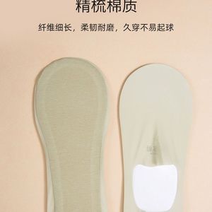 Women's Summer Mesh Breathable Non-Slip Invisible Boat Socks With Silicone <b>Heel</b> Resistant Ice Silk Design Solid Color - Product Image 4