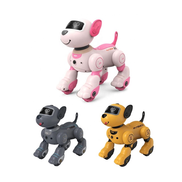 Smart Programming Remote Control Robot Dog Toy Touch-sensing & Voice Interaction Follow Mode RC Stunt Robotic Puppy with Music