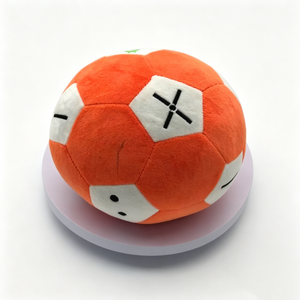 Balón de fútbol de peluche naranja personalizado, peluche de fútbol naranja y blanco, juguete de peluche de tela suave, pelota deportiva de peluche suave. - Product Image 2