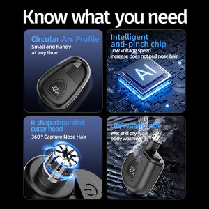 Tondeuse à <span class=keywords><strong>poils</strong></span> <span class=keywords><strong>de</strong></span> <span class=keywords><strong>nez</strong></span> électrique alimentée <span class=keywords><strong>pour</strong></span> hommes et femmes rasoir à sourcils domestique ciseaux dissolvant <span class=keywords><strong>de</strong></span> rasoir - Product Image 2