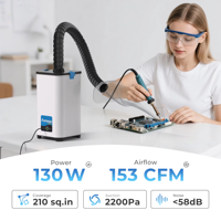 Extracteur de fumées de soudage XF250III, purificateur d'air laser pour l'extraction de fumées de soudure et de fumées laser et l'élimination des fumées dans le traitement des circuits imprimés