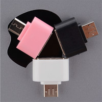 Mini USB OTG vers USB 2.0, 5 broches, adaptateur Compatible avec tablette Samsung Android, pc, blanc