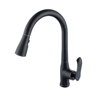 Robinet de cuisine moderne minimaliste en laiton de haute qualité, mitigeur chaud-froid à poignée unique avec cartouche céramique et douchette extractible