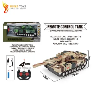 Mainan Tank Militer Remote Control Baru 2023 Tank RC 4 CH untuk Anak Laki-laki