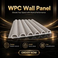 Panneau de décoration intérieure de style moderne, panneau mural en PVC cannelé, revêtement mural en composite bois-plastique WPC pour intérieur