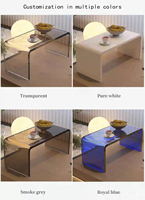 Moderner Transparenter Acryl-Beistelltisch für Esszimmer und Apartments Bestseller Wohnzimmermöbel für Zuhause & Hotel