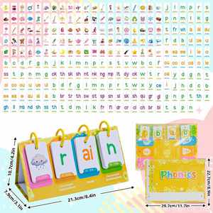 Libro Digraph, Actividades Educativas <span class=keywords><strong>y</strong></span> de Aprendizaje para Niños, Tabla de Palabras de Doble Cara para Deletrear <span class=keywords><strong>y</strong></span> Formar Palabras - Product Image 6