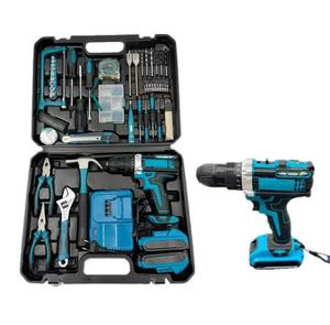<span class=keywords><strong>Perceuse</strong></span> à percussion sans fil industrielle, diamètre de perçage maximal de 10 mm, vitesse variable, livrée avec clé et boîte à batterie, ensemble d'outils électriques - Product Image 3