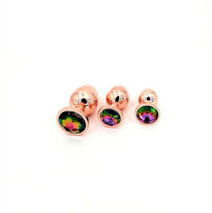 Nouveau Plug <span class=keywords><strong>Anal</strong></span> Circulaire en Métal Or Rose, Jouet Alternatif pour Adultes, Masseur de Masturbation Féminine - Product Image 2