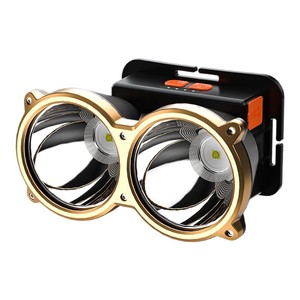 Linterna Frontal Doble para Exteriores, Recargable de 4000mAh, LED de Alta Luminosidad para Senderismo, Camping, Búsqueda y Patrulla, con Cuerpo de Aluminio - Product Image 1