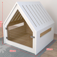 Maison pour chat et chien en bois de haute qualité, durable, avec lit à motif animalier, abri confortable pour animaux de petite et moyenne taille
