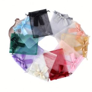 Wholesale 11x16cm Modern Luxury Transparent Mesh <b>Storage</b> Bags Reusable Lightweight <b>Collapsible</b> Durable Wedding Favors Party - Product Image 1