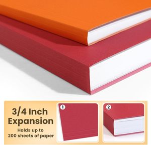 Cartelle Portadocumenti con Clip, Confezione da 50, Formato Letter, con Linguette a 1/5 di Taglio, Colori Personalizzati, Stampa Logo, Laminazione, Alta Qualità, per Casa e Ufficio - Product Image 4
