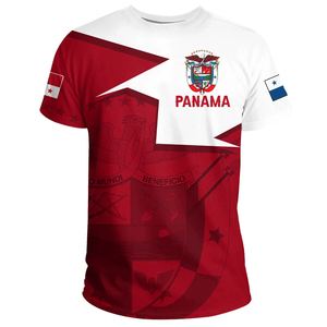 Ropa de poliéster para hombre, camiseta con bandera activa de Panamá por sublimación para hombre, envío directo, camisas panameñas personalizadas de talla grande para hombre - Product Image 6