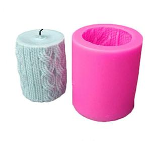 HY 3D, cylindre de <span class=keywords><strong>laine</strong></span> à tricoter, moules de bougie en Silicone, moules de fabrication de bougie, bricolage, moule de bougie, outils d'artisanat - Product Image 2