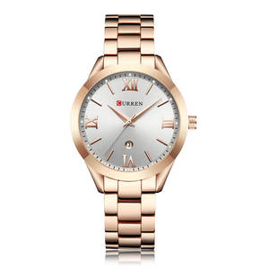 Montre élégante pour femme CURREN 9007, mouvement à quartz, date, acier inoxydable, montre à main tendance pour femmes, filles, dames - Product Image 5