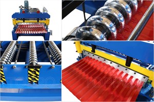 Tùy chỉnh thiết kế kim loại mái máy làm sóng ngói cuộn hình thành dòng - Product Image 5