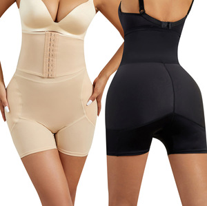 Nouveau pantalon taille haute boutonné en jersey respirant avec rembourrage en éponge pour des hanches et des fesses plus volumineuses - Product Image 1