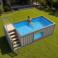 Piscines en fibre de verre sur mesure, piscines en conteneurs maritimes autonomes, piscines extérieures, grandes piscines en conteneurs de 20 pieds et 40 pieds