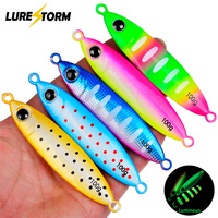 LureStorm 30g-100g Jigs Métalliques Lumineux à Longue Portée pour la Pêche en Mer Profonde, Appâts Métalliques pour Gros Poissons, Spécial Maquereau Espagnol