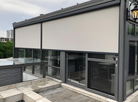 Venta de fábrica, persiana enrollable moderna de aleación de aluminio a prueba de viento, toldo de lluvia para uso en Hotel, persianas para puertas de Patio
