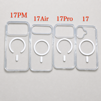 Coques de téléphone en gros, coque magnétique transparente 2,0 mm, panneau arrière anti-jaunissement, antichoc, logo personnalisé, coque pour iPhone 18 17 16 Pro Max