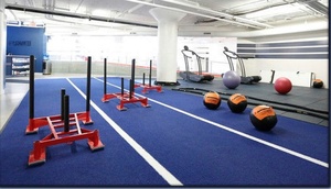 Tapis de <span class=keywords><strong>gazon</strong></span> <span class=keywords><strong>synthétique</strong></span> <span class=keywords><strong>gris</strong></span> artificiel multifonctionnel, tapis de gym, impression de logo, <span class=keywords><strong>extérieur</strong></span> et intérieur. - Product Image 5