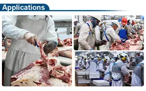 Penjualan pabrik tukang daging besi tahan karat antipotong celemek Chainmail tugas berat untuk pekerjaan pisau daging