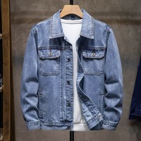Veste en jean personnalisée avec logo pour hommes et femmes, style rétro vintage, vêtements de travail unisexes, style coréen décontracté, tendance printemps-automne