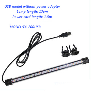 ไฟ LED สำหรับตู้ปลาแบบจุ่มใต้น้ำ USB T4 แบบสองแถว กันน้ำระดับ IP68 เปลี่ยนสีได้ RGB พร้อมถ้วยดูดสำหรับปลูกพืชในตู้<span class=keywords><strong>ปลา</strong></span> - Product Image 2