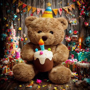 Orsacchiotto di Peluche per Compleanno con Design Torta o Papillon, Morbido e Coccoloso, Perfetto per Regali di Compleanno e Compagnia Accogliente - Product Image 6