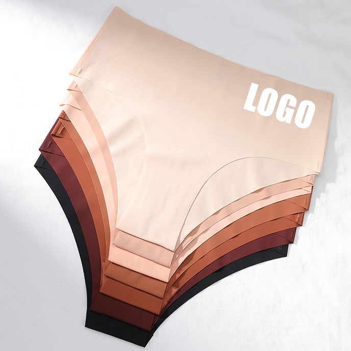 In Stock Custom Logo One Piece Breathable Underwear Women Seamless Panties High Waist Traceless Briefs Women Seamless Panty