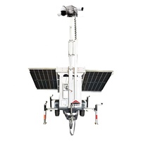 Caméra solaire à faible consommation d'énergie, remorque de sécurité solaire mobile CCTV pour la surveillance des zones éloignées
