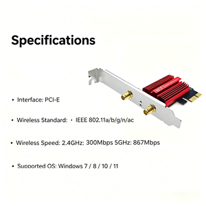 Vente directe d'usine <span class=keywords><strong>Carte</strong></span> réseau sans fil WiFi 5 PCIe RTL8822CE 1200 Mbps double bande 2.4G/5G avec BT 5.1 <span class=keywords><strong>pour</strong></span> <span class=keywords><strong>PC</strong></span> de bureau et jeux - Product Image 4