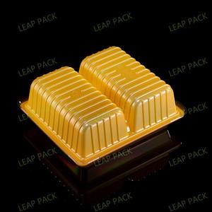 Dùng Một Lần Trong Suốt Vàng Nhựa Cookie Hộp Với Nắp Thực Phẩm Cấp Bao Bì Khay Cho Nướng Hình Vuông Misc Thành Phần - Product Image 4