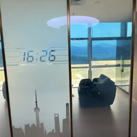 Película Inteligente PDLC Autoadhesiva Personalizable con Logotipo y Patrón, Película Decorativa de Privacidad Conmutable para Ventanas de Hotel
