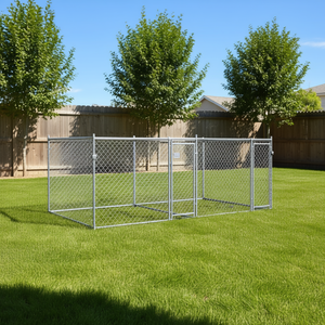 Cage pour chien en acier galvanisé durable 26,2 x 6,6 x 4,9 pieds, enclos extérieur verrouillable pour animaux de compagnie, grande race - Product Image 2