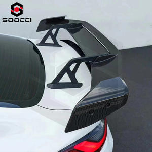 جناح بتصميم <span class=keywords><strong>Swan</strong></span> Neck طراز AD-R3 من ألياف الكربون الجاف لسيارات BMW G80 M3 وG82 G83 M4، شفة صندوق، مقسم، سبويلر من الكربون الجاف، طقم هيكل - Product Image 6